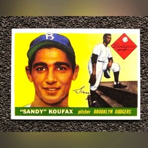 Sandy Koufax Brooklyn Dodgers Baseball Rookie Card Mint Condition